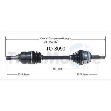 SURTRACK AXLE Cv Axle Shaft, To-8090 TO-8090